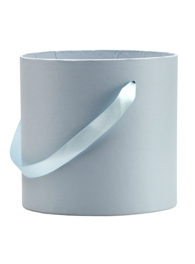 Dėžutė matinė pilka cilindro formos