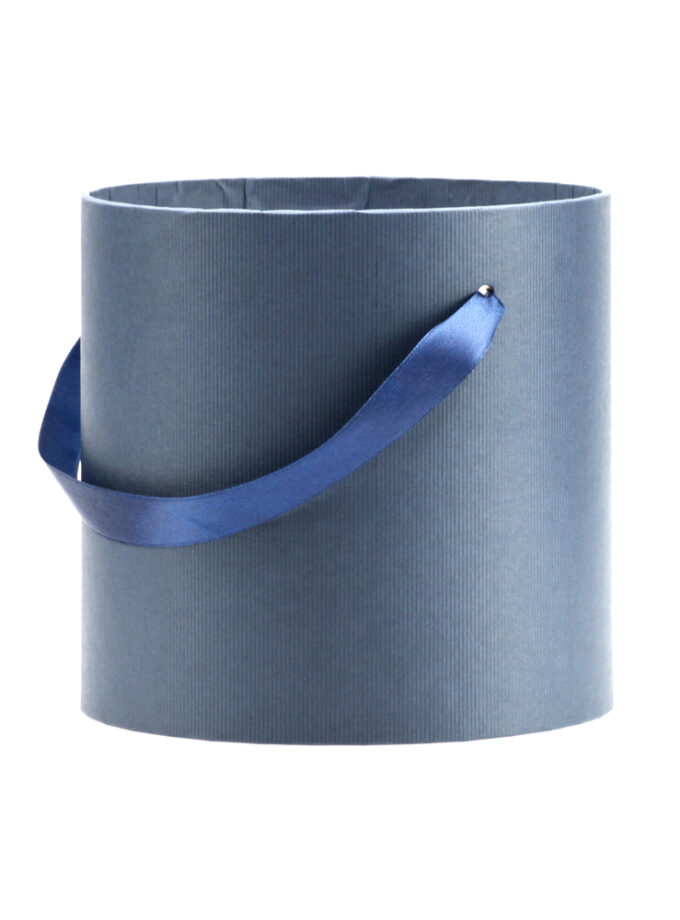 Dėžutė matinė pilka cilindro formos