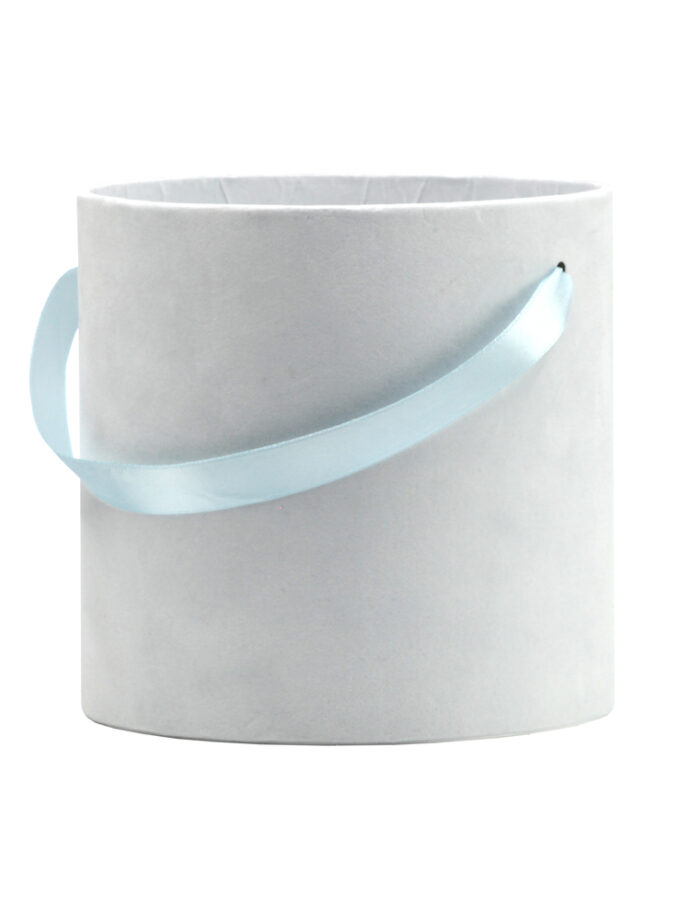 Dėžutė matinė pilka cilindro formos