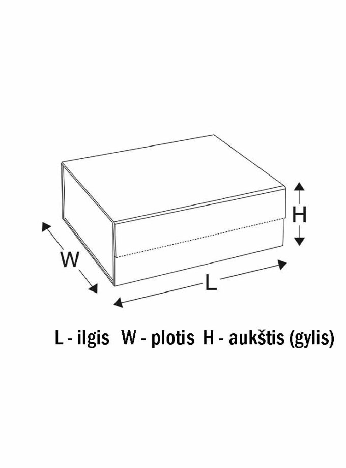 Dėžutė veliūro balta su magnetiniu užsegimu
